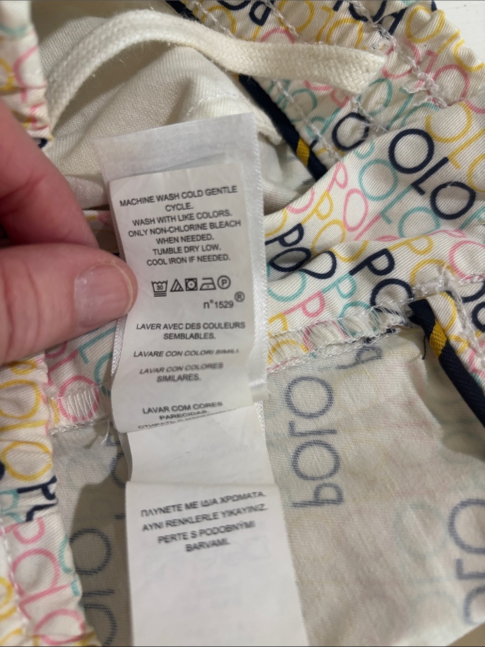Polo by Ralph Lauren White Multicolor Logo-Print Shorts. Men's Medium. Like new! - Picture 6 of 8